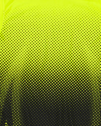 Close-up of neon fabric and reflective trim on STRAUSS Enhanced Visibility Performance Long Sleeve Shirt e.s.t:aktik in neon yellow and black