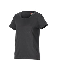 Women's STRAUSS Seamless Tee e.s.trail pure in black melange on a plain product background