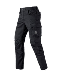 STRAUSS Women's Cargo Work Pants e.s.motion ten in oxid black, front view