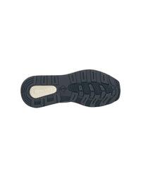 Outsole tread view of the STRAUSS Canberra Steel Toe Work Shoe in Nero blue
