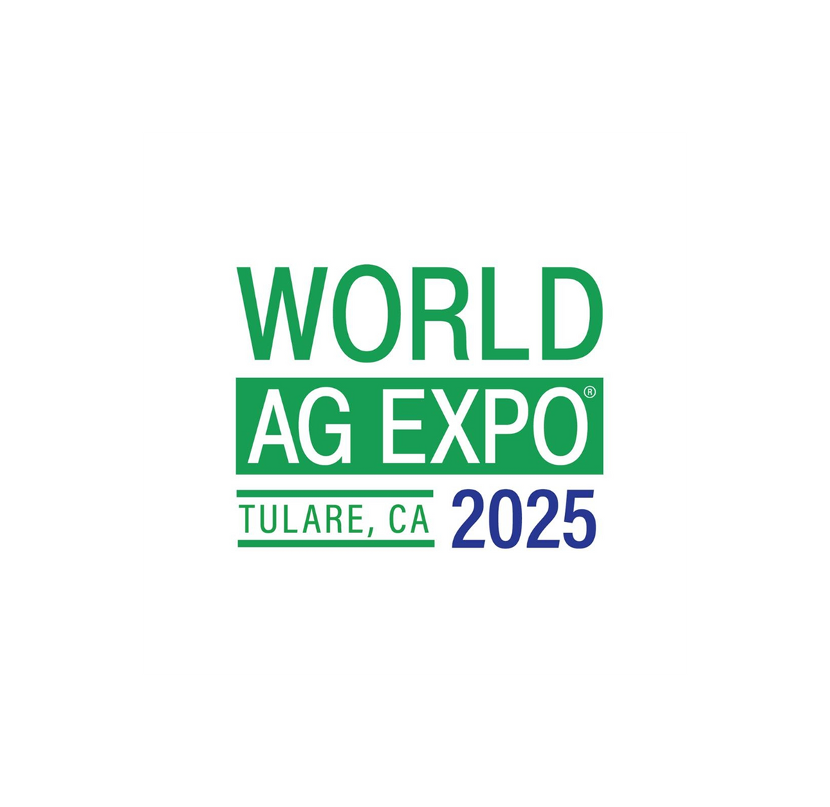 The World Ag Expo 2025 logo on a white background