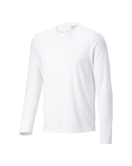 STRAUSS Performance Long Sleeve Shirt in white on a plain product background