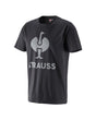 STRAUSS T-Shirt e.s.concrete in black on a plain product background