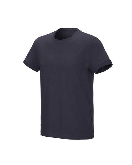 STRAUSS Cotton Stretch T-Shirt in nero blue on a plain product background