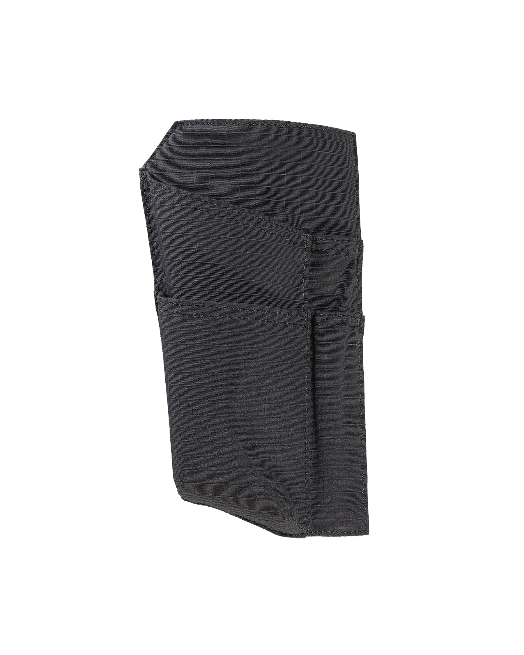 Black STRAUSS e.s.tool concept right-hand ruler and knife pocket with modular pockets and belt attachment points.