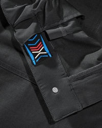Close-up of cargo pocket details on Women's Double Front Ripstop Cargo Work Pants e.s.e:pic in black