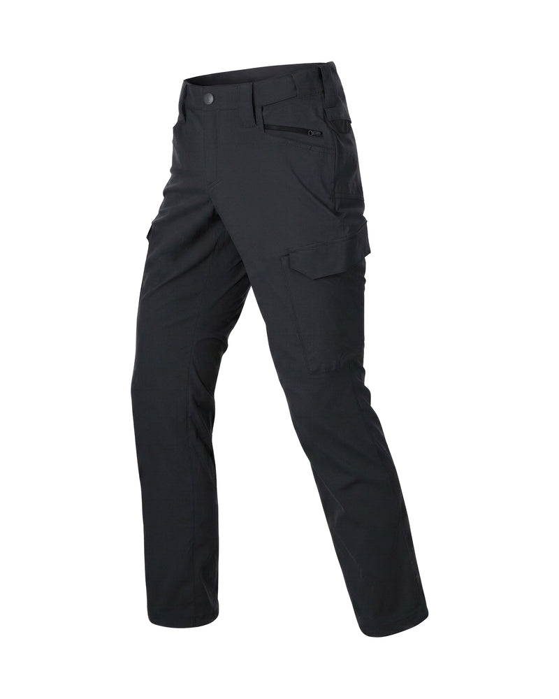 STRAUSS Stretch Ripstop Cargo Work Pants e.s.taktik in black, front view