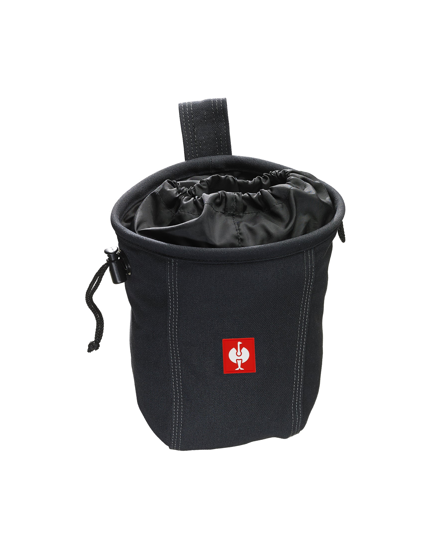 Black STRAUSS nail bag with modular pockets and belt attachment points.