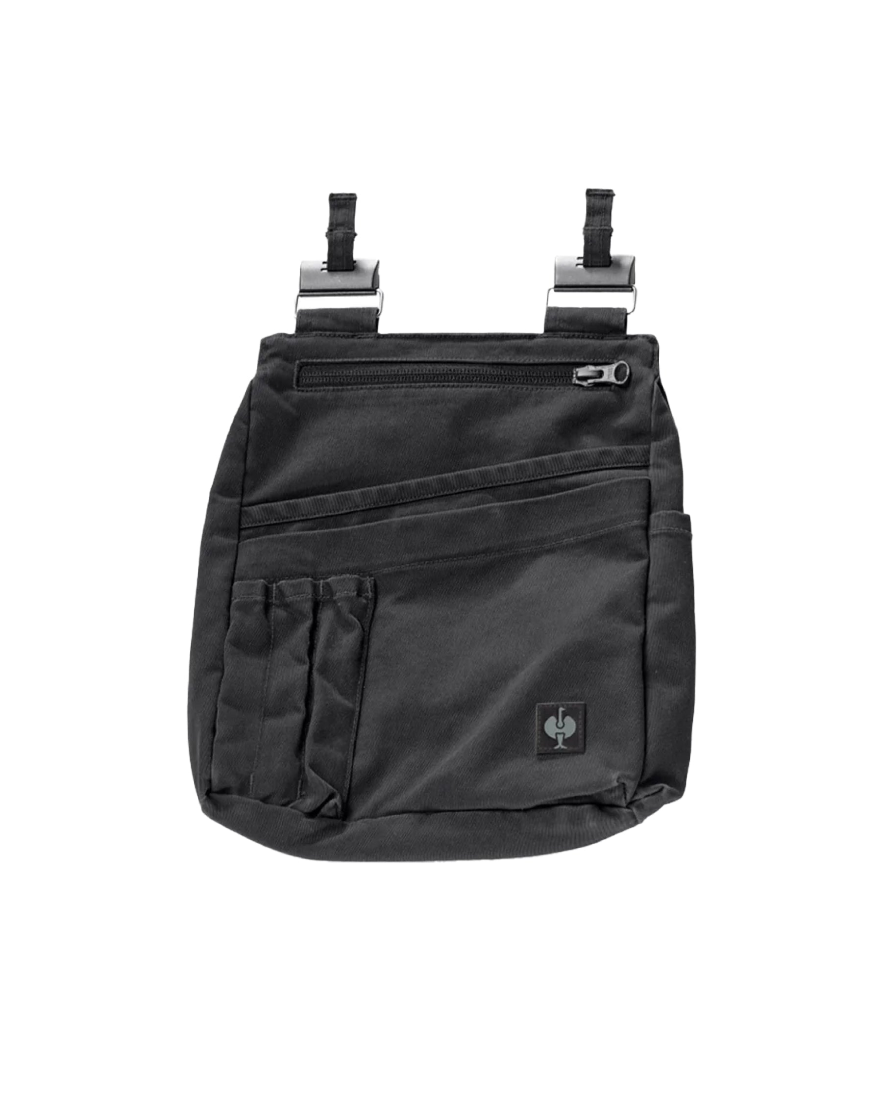 Oxid black STRAUSS e.s.motion ten tool bag with modular pockets and belt attachment points.