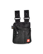 Black and platinum STRAUSS e.s.motion 2020 medium tool bag with modular pockets and belt attachment points.