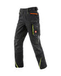 STRAUSS Cargo Work Pants e.s.motion 2020 in black/high-vis yellow-orange, front view