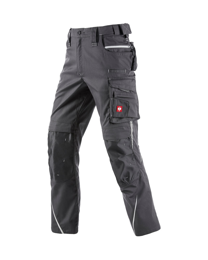 STRAUSS Cargo Work Pants e.s.motion 2020 in anthracite/platinum, front view