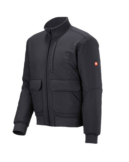 STRAUSS e.s.iconic bomber jacket in black, front view
