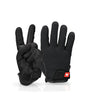 Black STRAUSS light assembly protection gloves with textured palms, fitted cuffs, and reinforced work grip.