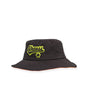 Black STRAUSS kids' e.s.e:pic bucket hat with an all-around brim.