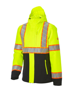 Chamarra impermeable de alta visibilidad clase 2