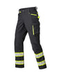 STRAUSS Enhanced Visibility Work Pants in black, front view