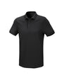 STRAUSS Cotton Stretch Polo Shirt in black on a plain product background