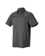 STRAUSS e.s.taktik Stretch Ripstop Short Sleeve Work Shirt in carbon gray on a plain product background