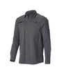 STRAUSS e.s.taktik Stretch Ripstop Long Sleeve Work Shirt in carbon gray on a plain product background