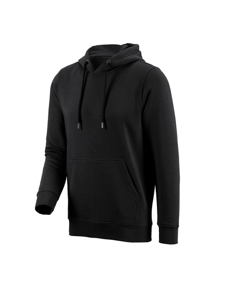 STRAUSS cotton-poly hoodie in black, front view