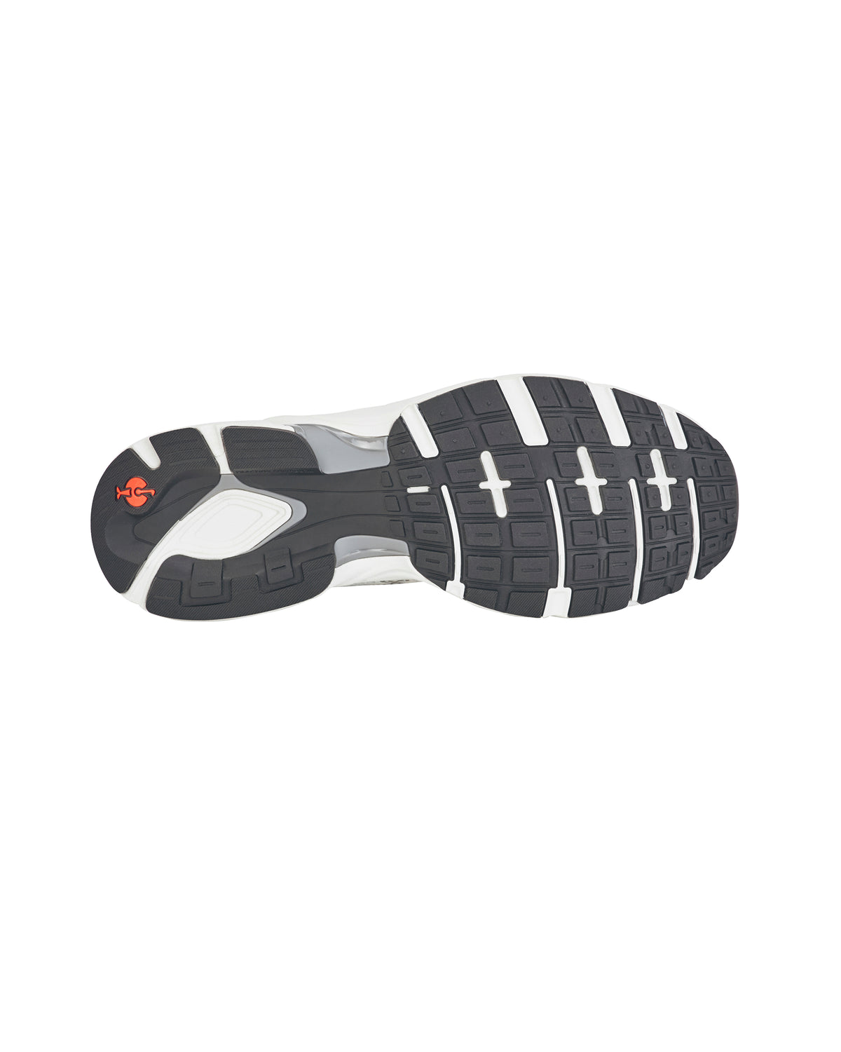 Outsole tread view of the STRAUSS St. Louis Composite Toe Work Shoe in White
