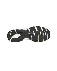 Outsole tread view of the STRAUSS St. Louis Composite Toe Work Shoe in Nero blue
