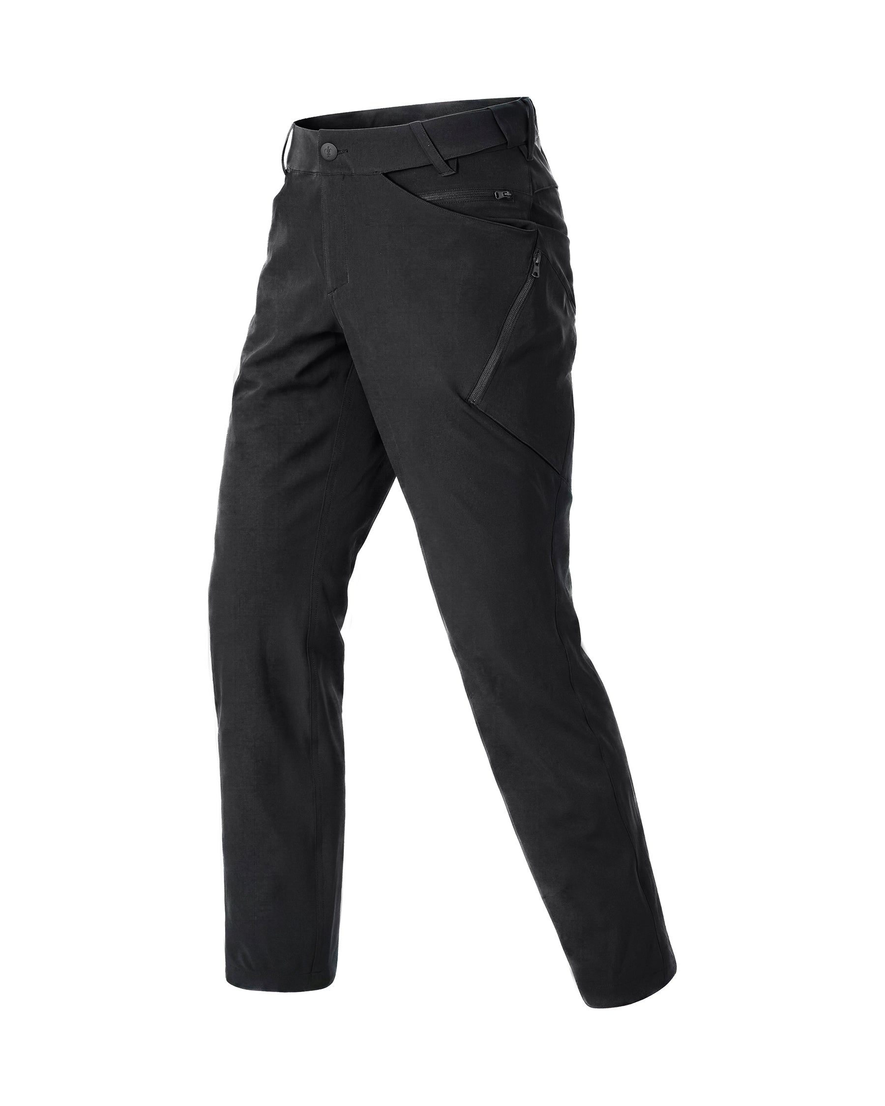 STRAUSS Women's Utility Cargo Work Pants in black, front view