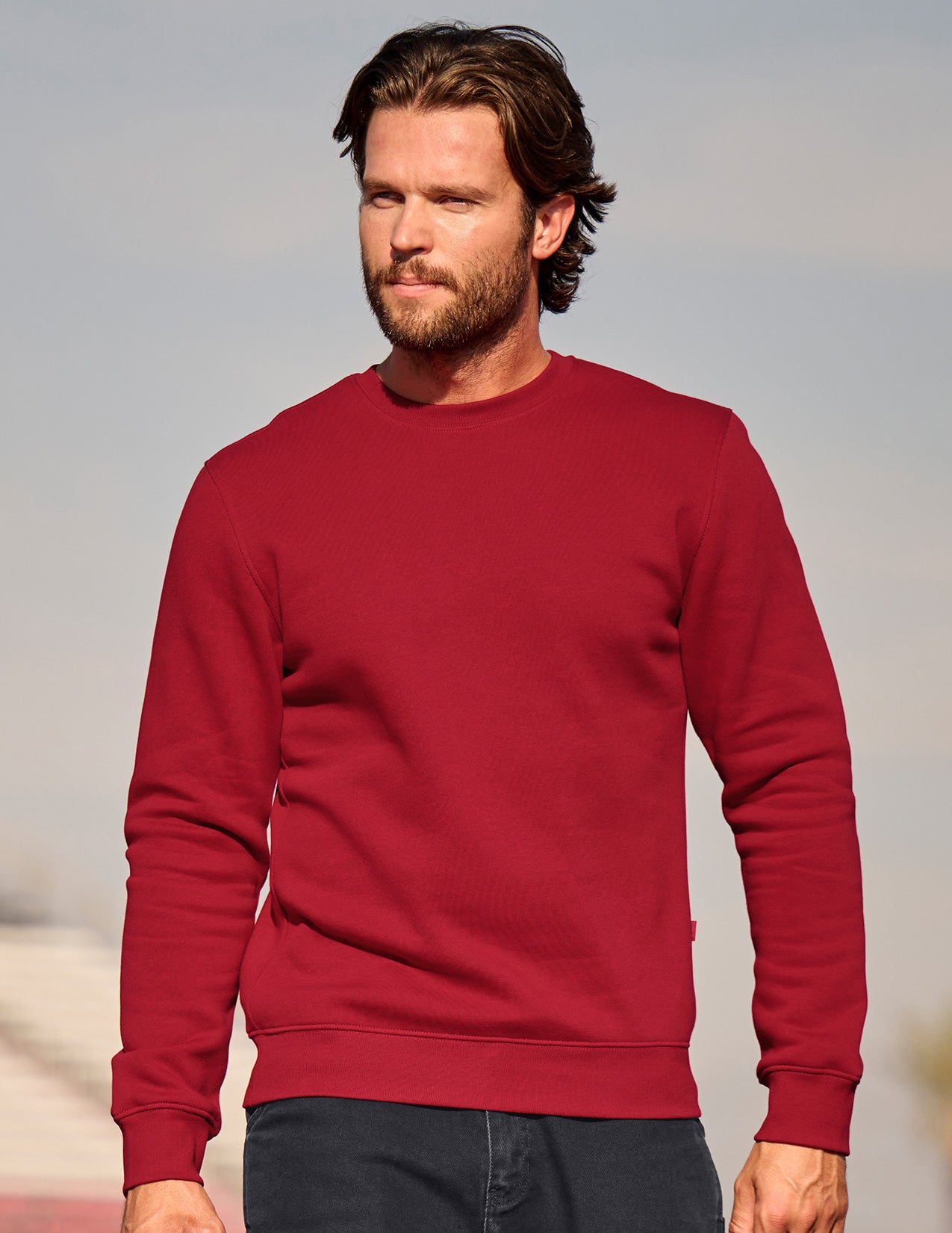 Cotton Poly Crew Neck Sweatshirt