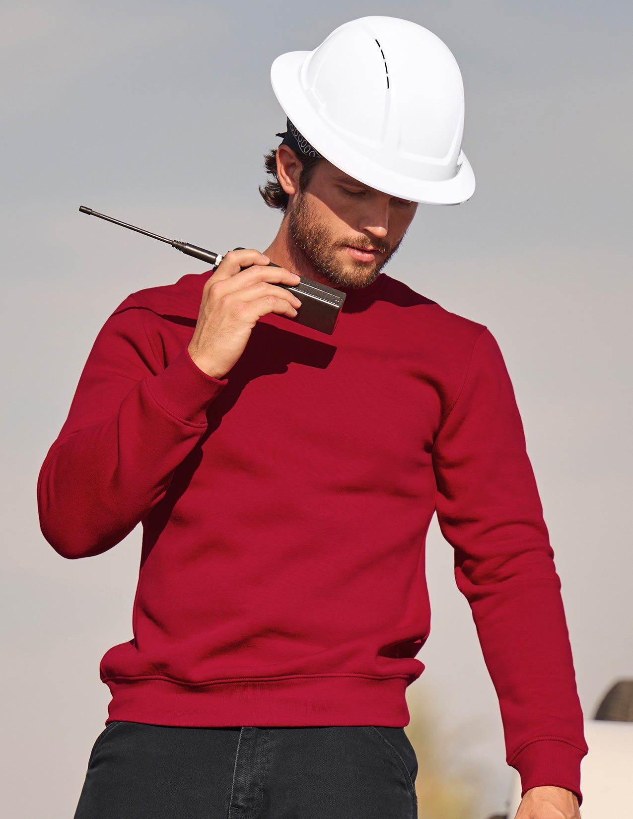 Cotton Poly Crew Neck Sweatshirt