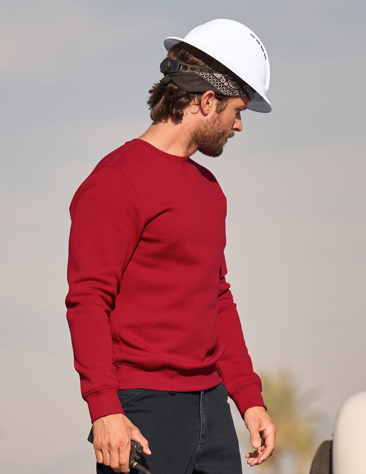 Cotton Poly Crew Neck Sweatshirt