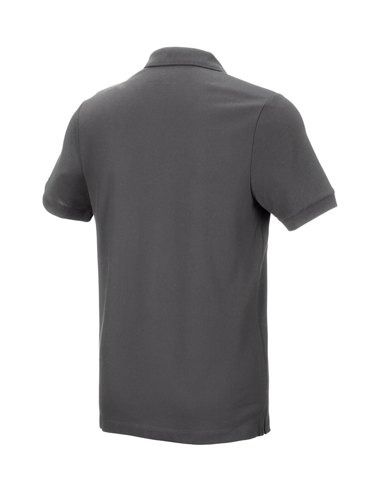 Cotton stretch Polo Shirt in carbongrey