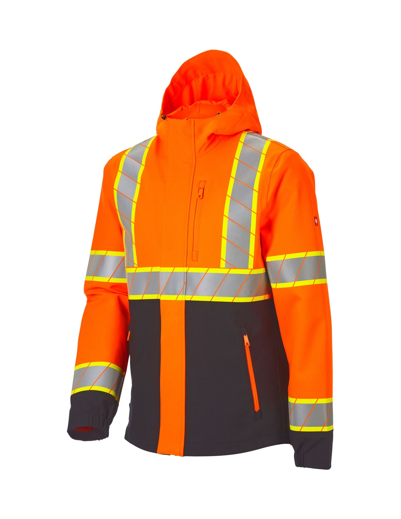 High Visibility Waterproof Jacket Class 2 neon orange black