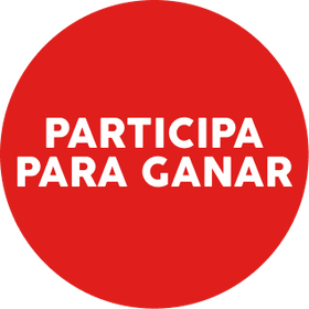 A red circular graphic with the white Spanish text 'PARTICIPA PARA GANAR' centered on it.