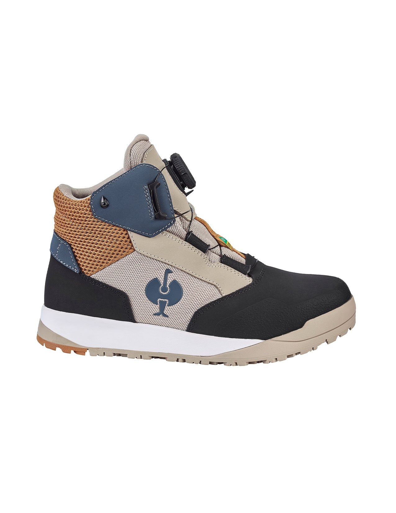 Murcia Mid Safety Toe Work Boot in black/dolphingrey/almondbrown