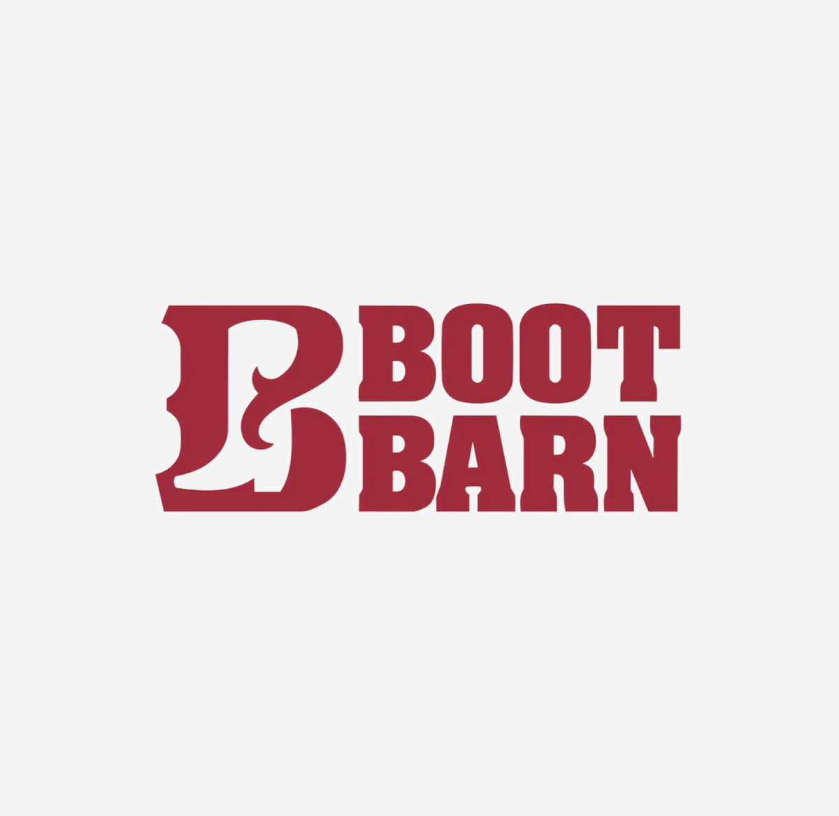 Boot Barn logo with a red stylized B on the left and the words BOOT BARN in bold red capital letters on the right, all on a white background.
